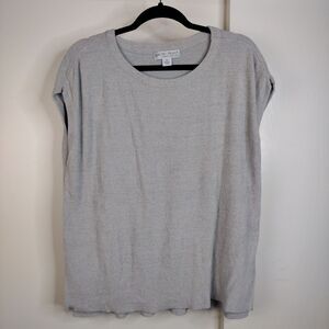 Barefoot Dreams Sz 1X CozyChic Ultra Lite Gray Short Sleeve Loungewear Tee Soft